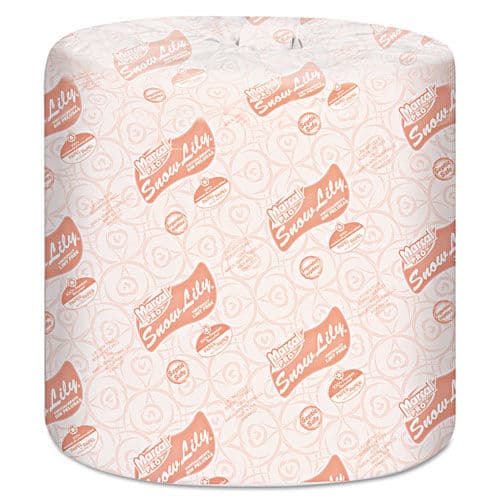 Snow Lily Recycled Bath Tissue, 2-Ply, White, 330 Sheets/Roll, 48 Rolls/Carton