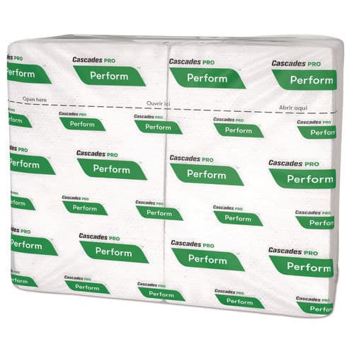 Perform Interfold Napkins, 1-Ply, 6 1/2 x 4 1/4, White, 376/PK, 6016/Carton