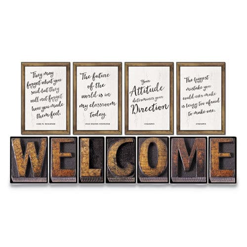 Bulletin Board Sets, Industrial Chic, 11 1/2" x 17", 11 Pieces