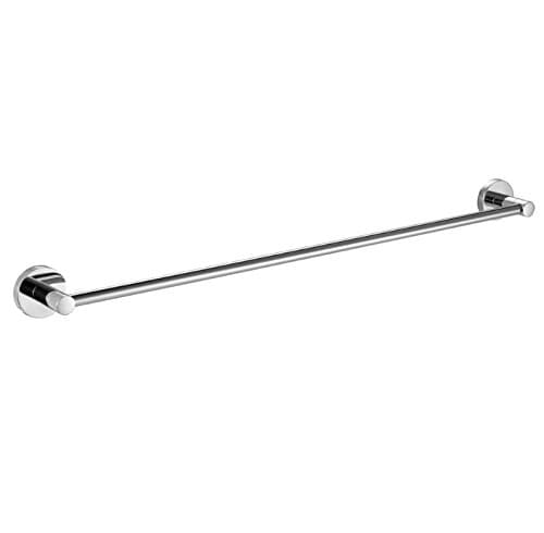 SAEJJ-Bathroom Pendant Round Base Single Towel Bar 304 Stainless Steel Towel Bar Towel Bar