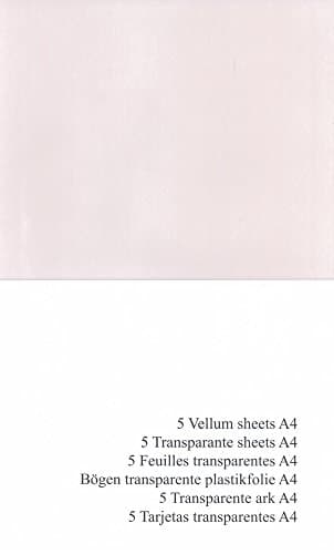 Vellum Parchment Opaque White A4 pack of 5