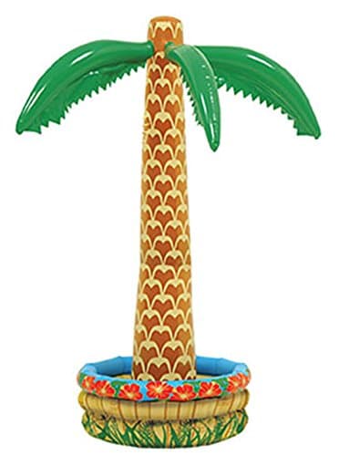 Confettery Inflatable Palm Tree Hoola Aloha Beach Party Decoration Drinks Cooler Tray, 180 cm, Assorted Colors