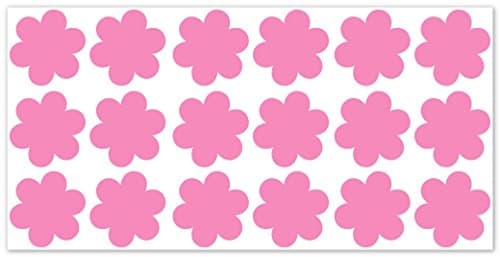 wallfactory - bike decal - 18 high-quality Flowers in soft pink