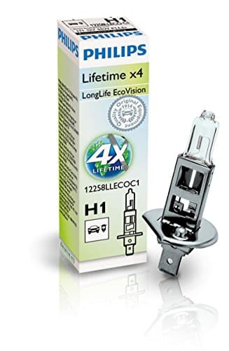 12258LLECOC1 Original Philips H1 Light Bulb LongLife EcoVision 12 V 55 W 4x Lifetime