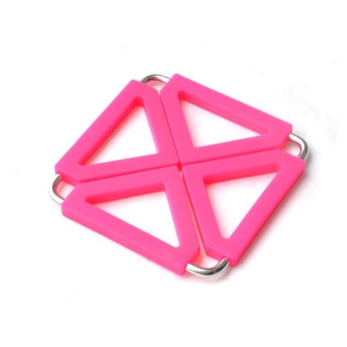 GIVESURPRISE COASTERS EX-R Extensible-Square Stainless-Steel Silicone Heat-Resistant Wear-Resistant Decortive Cup Mat