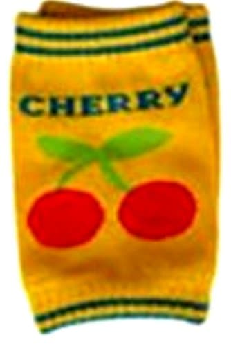 Dojore Pair of Baby Crawling Safety Knee Protection Pads - Children and Kids Leg Warmers Socks (Cherry)