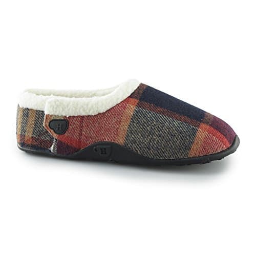 Homey's Bear Slippers - Orange / Blue Large Check Large