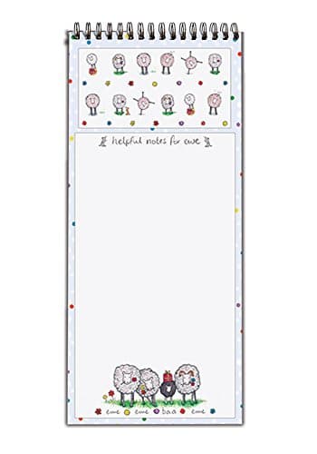 Cockadoodle "Helpful Notes for Ewe" Hand Drawn Sheep Design Magnetic Note Pad