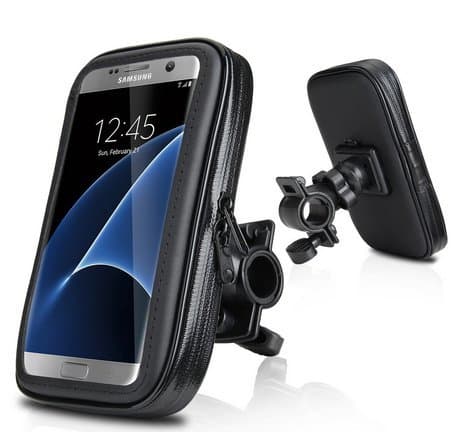 Waterproof Bike Mount Touchable Pouch Case with Adjustable 360°Rotating Clamp for iPhone Samsung and Other Smartphone