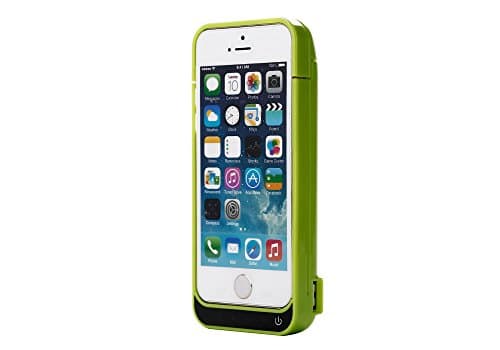 iPhone 5 5C SE 5S Battery Charger Case, Lenuo 4200mAh External Rechargeable Charging Power Pack Extended Backup Case Cover for iPhone 5/5C/5S/SE (Green)
