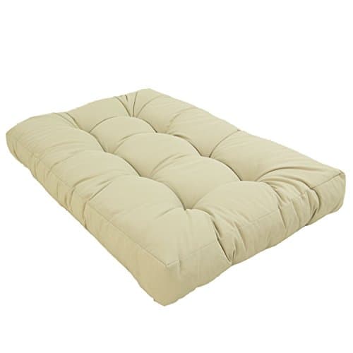 Seat cushion pallet | Size: 80x120x16 cm | Cream colour | Water-repellent | Suitable to use outside | Free shipping