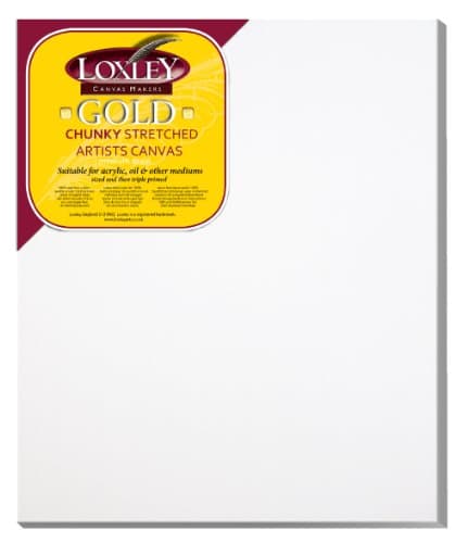 Loxley Gold 24 x 20-inch 61 x 51 cm 37mm Chunky Deep Edge Artist Quality Stretched Canvas Primed
