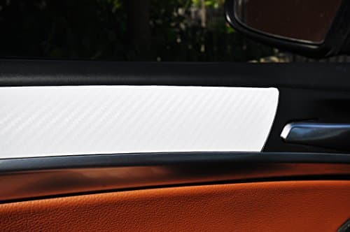 12 pcs. White carbon interior trim 3D films SET 100 microns thick, door panels, center console, ashtray suitable for your vehicle