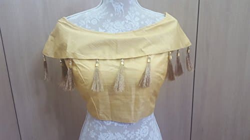 Silk Tassel Handmade Heavy saree Blouse (size 10) / crop top Indian Wedding Party Saree Blouse