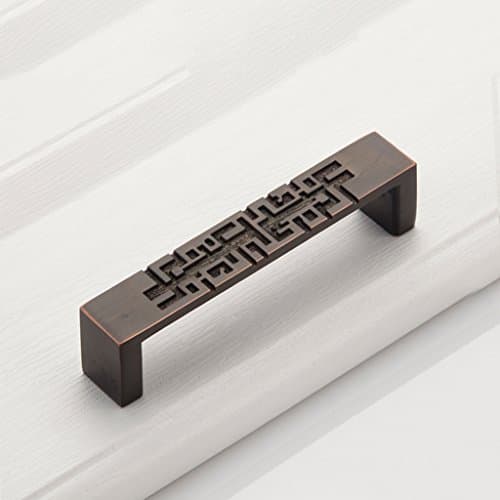 WYQLZ European cupboard full copper handle Chinese style wardrobe wardrobe door small handle pure copper retro door handle