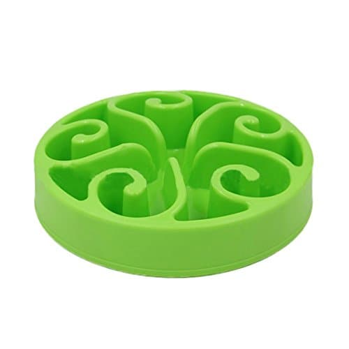 Slow Feeder Dog Bowl - MOONBAY MALL Bloating Stop Dog Puzzle Bowl Maze, Dog Food Water Bowl Pet Interactive Fun Feeder Slow Bowl SkidStop Design, Eco-friendly Durable Non Toxic Bamboo Fiber Slow Feed Dog Puzzle Bowl Maze - Green