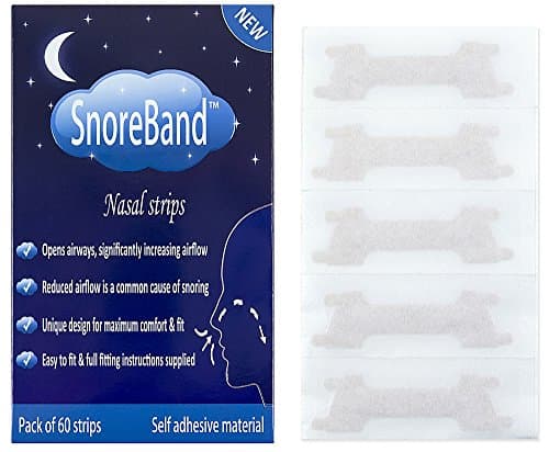 SnoreBand Nasal Strips Pack Of 60 In Size Small - Medium.