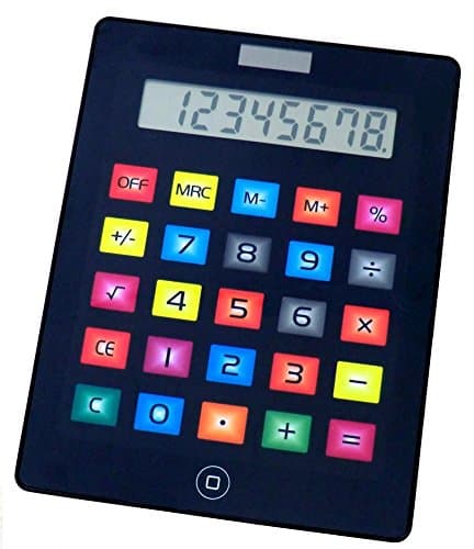 SOLAR GIANT CALCULATOR MODEL LIKE IPAD TOUCH DISPLAY-24X 18.5CM FORMAT-BLACK