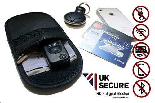 Car Key Signal Blocker Case, Keyless Entry Fob Guard &amp; Bank Credit Card Signal Blocking Pouch Faraday Bag, Antitheft Lock Devices, Privacy Protection for Mobile Phone Security WIFI / GSM / LTE / NFC / RFID Blocke