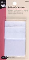 Dritz Bra Back Repair 2 inch Wide White 3 Hooks 56642 (3 Pack)