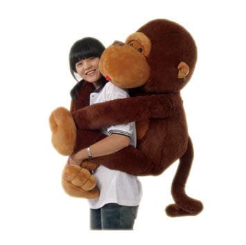 Plush Pillow for Baby/Toddler/Kids/Adults,large super soft stuffed toy,Gorilla plush pillow, light brown, 87CM