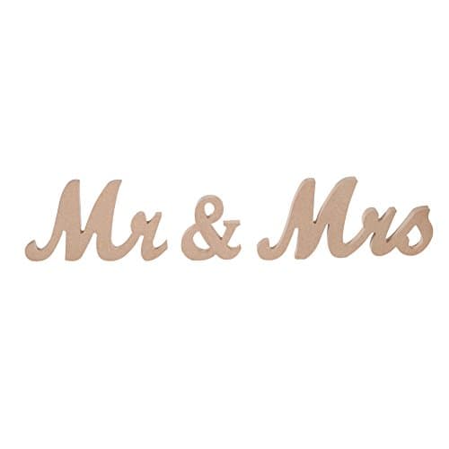 Adeeing Vintage Style Mr &amp; Mrs Wooden Letters Table Decorations for Wedding DIY