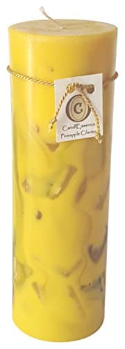 Handmade Scented Candle - Long Burning Pillar - Pineapple Cilantro Scent (Large)