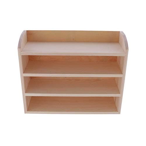 Sanmum Doll Wooden Clothes Rack Garment Organizer Hangers for 1/6 Dolls Handbags Clothes Hats Scarf (Shoes Cabinet)