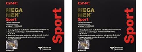 GNC Mega Men Sport Vitapaks - 2 Boxes each of 30 Packs