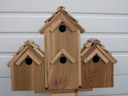 Cedarnest Cedar Birdhouse with 4 Seperate Compartments
