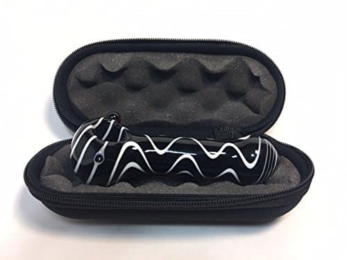 AC Fashions 4.5" Black and White Swirl Incense Burner with AC Fashions Cushioned Zipper case, a Perfect Gift