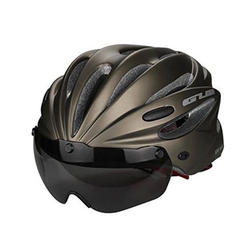 ILUCI GUB K80 Quality Airflow Bike Cycling Helmet with Detachable Visor - Padded &amp; Adjustable - For Adult Men &amp; Women and Teen Boys &amp; Girls Cycling Helmet for Road, Urban or Mountain Biking (Gray)