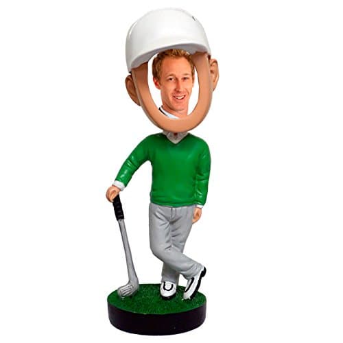 Golfer Photo Bobblehead Figure Doll