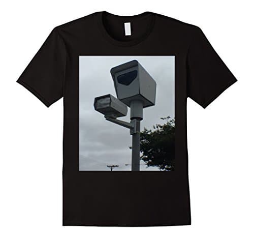 Mens Teesmi Youre Always Being Watched Security Camera Art Shirt 3XL Black