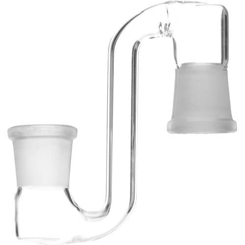 12-1036 SCIENTIFIC INDUSTRIAL JOINTS - FEMALE TO FEMALE DROPDOWN ADAPTER SLEEK CLEAR 18MM FEMALE TO 18MM FEMALE