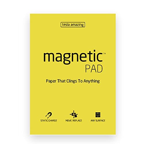 Brand New!! MAGNETIC PAD A5 (Stick without Any Adhesive, Stick to Any Surface) Eco-Friendly Material Self-Stick Notes Memo Note Paper Post It A5-size 50-sheet *Yellow Color