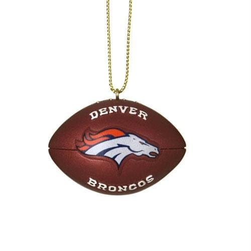 Denver Broncos Resin Football Ornament