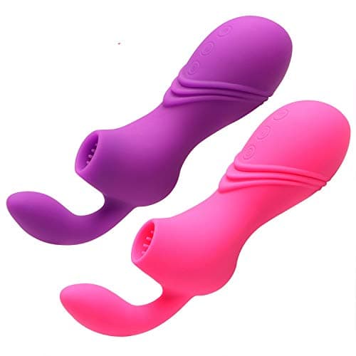 Chest Sucking Blowjob Vibrador Multispeed Funny Oral Licking Privacy Privacy Sucker Vibrador Funny Toys for Women,Purple