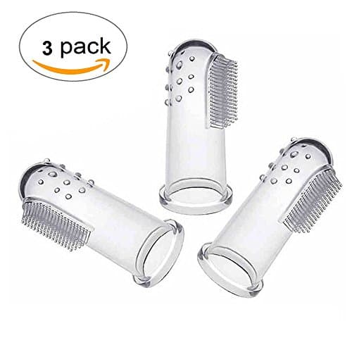 Maberry Finger Toothbrush Oral Massager with Case for Baby, Toddlers and Kids - Perfect During Teething (3 Pack) (3 Pack)