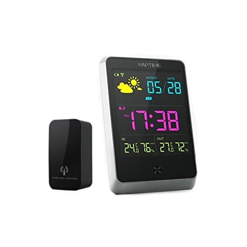 Webat Wireless Digital Alarm Clock Weather Station with Large Night Lighting LCD Screen