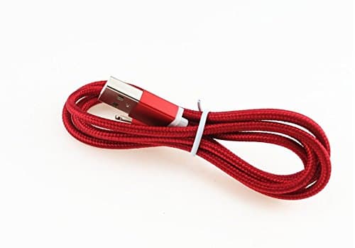 LEZI iphone Cable Lightning, 2PCS 4.92FT/1.5MExtra Long Nylon Braided Charging Cable Data, iphone Cable Charger Cable for iphone 7,iphone 7 plus, iPhone6, 6 Plus,6s Plus, iPhone 5, iPad(red)