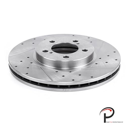 VioletLisa 1pc Front Right Drilled Slotted Vented Brake Rotor Disc 5 Lugs Fit Ford 96-99 / 01-07 Taurus 96-97 Thunderbird & Mercury 01-05 Sable 96-97 Cougar & Lincoln 95-02 Continental 93-98 Mark 8