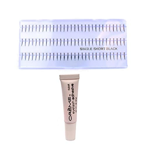 24 Pairs Crème 100% Human Hair Natural Individual Eyelash Extensions #SS ,Free Gift