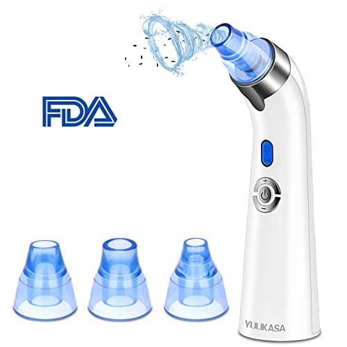YULIKASA Blackhead Remover Vacuum Suction,Facial Pore Cleanser Electric Comedone Extractor Kit with 4pcs Suction Head,LED Display and USB Rechargeable Blackhead Suction Tool for Facial Skin