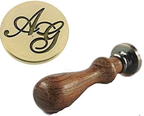 MDLG Vintage Custom Made Two Letters Personalized Letter Picture Logo Wedding Invitation Wax Sealing Seal Stamp Set