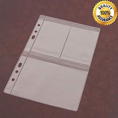 Cutting Dies Storage Organizer Pockets,Transparent Inner Holding Sleeves, Stamps Stencil Template Scrapbooking Album Collections Holder Case, Only 5 Sheets Inner Pages, 3 Grids