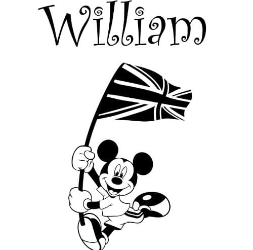 Mickey mouse with your chosen name 60 cm x 40 cm Choose colour 18 colours in stock Childs Disney, union jack, flag, Any Name, Personalised Name, Bedroom, Children Room Stickers, Car vinyl, Windows and Wall Sticker, Wall Windows Art, Decals, Ornament Vinyl Sticker ThatVinylPlace