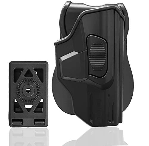 Glock 17 19 22 23 31 32 43 Holster, Right Handed Tactical Pistol Gun Holster with Adjustable Cant/Retention, Black