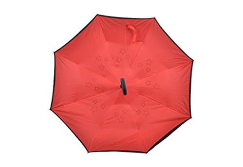 Colorbrella Inverted Umbrella Automatic Double Layer - Keep the Wet Side Enclosed When Stored - Hands Free C-Shaped Handle & Windproof Design