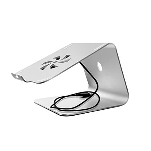 shuang Adjustable Foldable Laptop Stand,Black Aluminum Alloy Desk Table Portable Multiple Angle Stand Monitor Stand 1023 (Color : B, Size : 24 * 22CM)